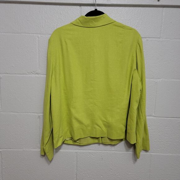 Coldwater Creek Chartreuse Linen Jacket - Picture 2 of 8